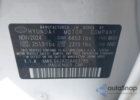 2025 Hyundai Sonata Sel из США, поврежденный, VIN KMHL64JA3SA463785